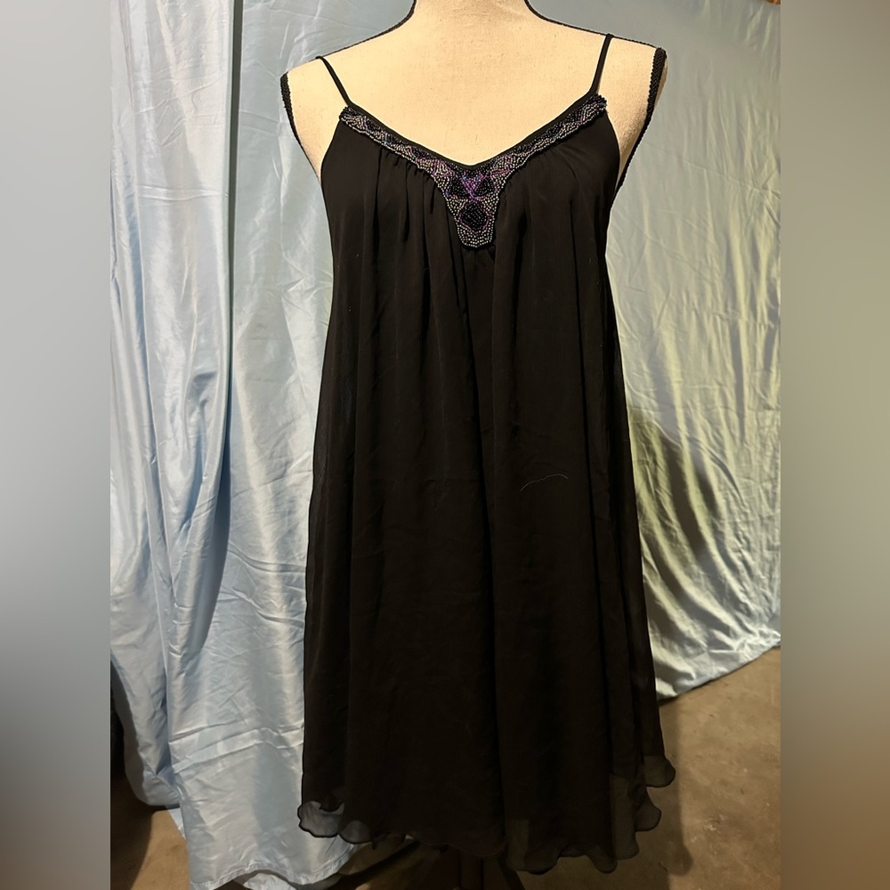 Express Black Dress with Purple Lace